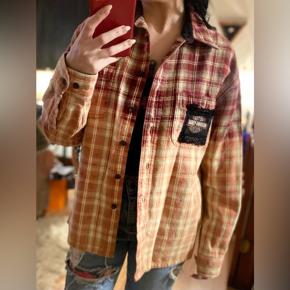Small Bleached Flannel X Treasure Coast Harley-Davidson